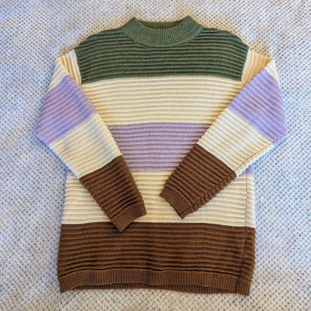 Lush Striped Sweater (Size Small)